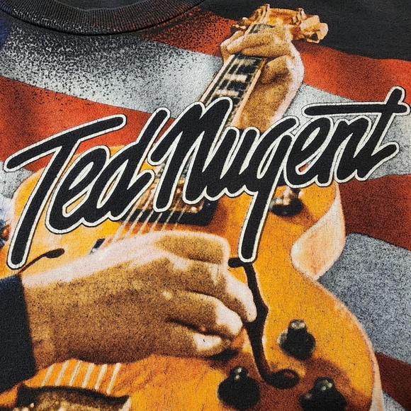 Vintage Winterland Productions Ted Nugent All Over Print | Early 90s Tee| Sz XL - Picture 10 of 14